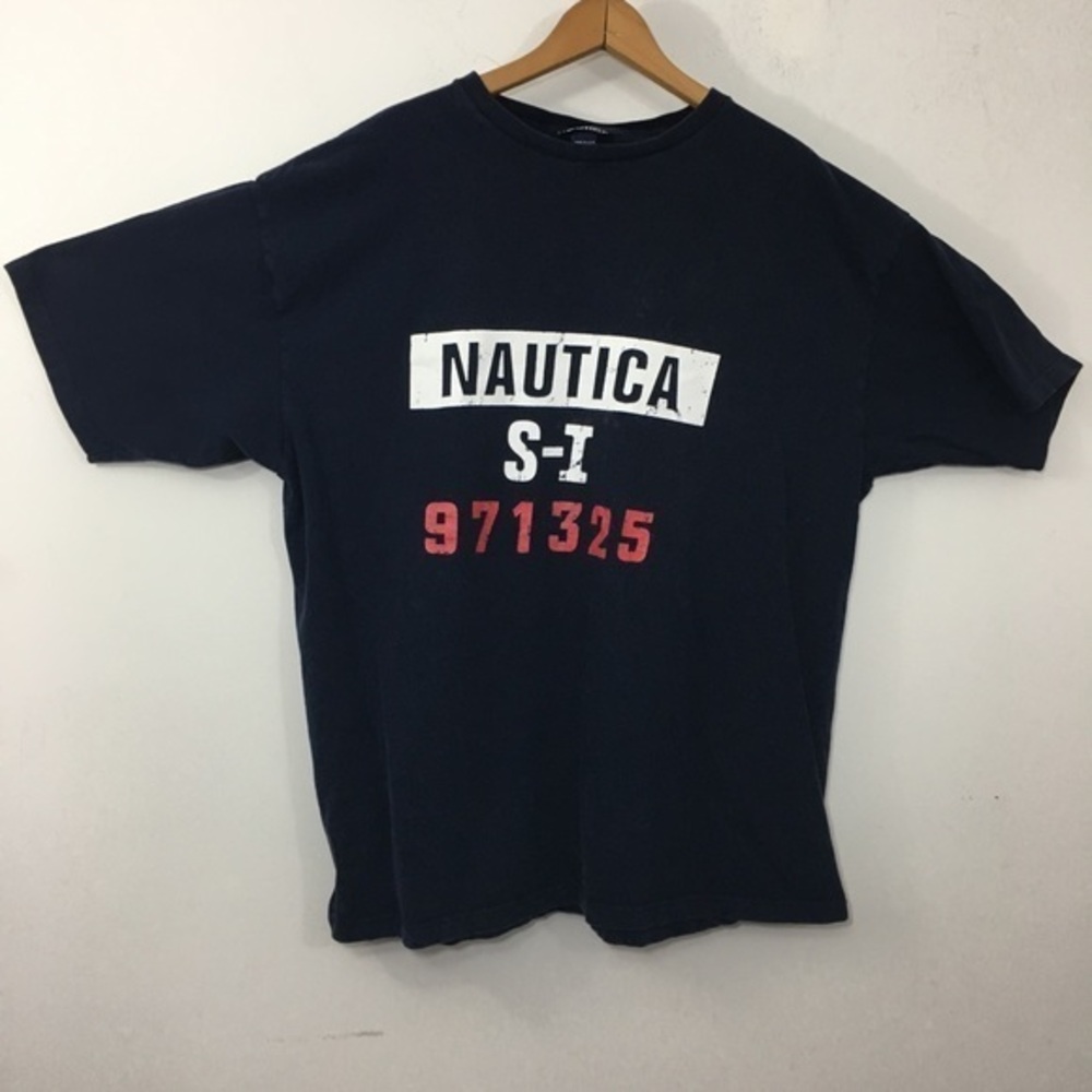 vtg 90's NAUTICA t-shirt 2XL sailing spell out